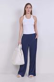Softstreme High-Rise Wide-Leg Pique Pant Regular